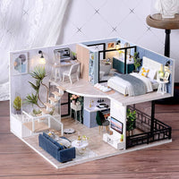Dollhouse Miniature with Furniture Kit Plus Dust Proof and Music Movement - Cozy time Kings Warehouse 
