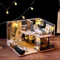 Dollhouse Miniature with Furniture Kit Plus Dust Proof and Music Movement - Cozy time (Valentine's Day Gift Idea) Kings Warehouse 