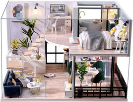 Dollhouse Miniature with Furniture Kit Plus Dust Proof and Music Movement - Cozy time (Valentine's Day Gift Idea) Kings Warehouse 