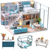 Dollhouse Miniature with Furniture Kit Plus Dust Proof and Music Movement - Poetic Life (1:24 Scale Creative Room Idea) Kings Warehouse 