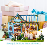 Dollhouse Miniature with Furniture Kit Plus Dust Proof and Music Movement - Rosa Garden Tea Kings Warehouse 