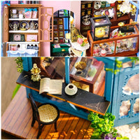 Dollhouse Miniature with Furniture Kit Plus Dust Proof and Music Movement - Rosa Garden Tea Kings Warehouse 