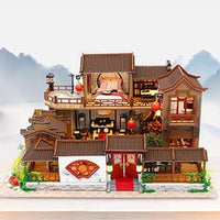 Dollhouse Miniature with Furniture Kit Plus Dust Proof and Music Movement - Tang Dynasty Town (1:24 Scale Creative Room Idea) Kings Warehouse 