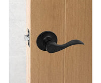 Door Handle Set Lever Passage Function Black Kings Warehouse 