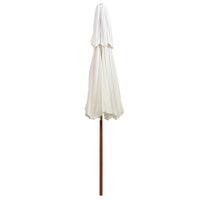 Double Decker Parasol 270x270 cm Wooden Pole Cream White Kings Warehouse 