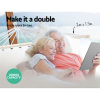 Double Hammock with Wooden Hammock Stand Kings Warehouse 