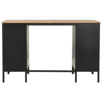 Double Pedestal Desk Solid Firwood and Steel 120x50x76 cm Kings Warehouse 