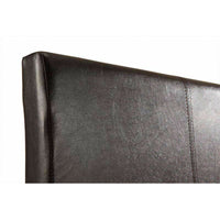 Double PU Leather Bed Frame Brown Kings Warehouse 