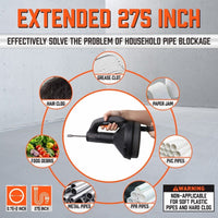 Drain Auger Drain Cleaner Unblocker Auger Sewage Pipe Cleaning Plumbing Tool Kings Warehouse 