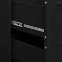 Drawer Cabinet Black 80x35x101.5 cm Steel Kings Warehouse 