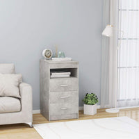 Drawer Cabinet Concrete Grey 40x50x76 cm