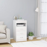 Drawer Cabinet White 40x50x76 cm