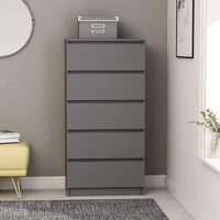 Drawer Sideboard Grey 60x35x121 cm