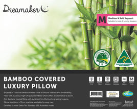 Dreamaker Bamboo Knitted Covered Pillow Kings Warehouse 