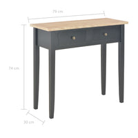 Dressing Console Table Black 79x30x74 cm Wood Kings Warehouse 