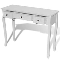 Dressing Console Table with Three Drawers White Kings Warehouse 
