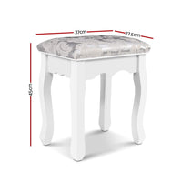 Dressing Table Stool Bedroom White Make Up Chair Fabric Furniture Furniture > Bar Stools & Chairs Kings Warehouse 