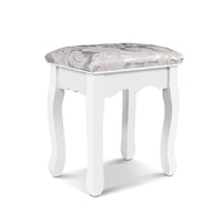 Dressing Table Stool Bedroom White Make Up Chair Fabric Furniture Furniture > Bar Stools & Chairs Kings Warehouse 