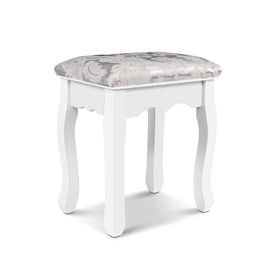 Dressing Table Stool Bedroom White Make Up Chair Fabric Furniture Furniture > Bar Stools & Chairs Kings Warehouse