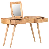 Dressing Table with Mirror 112x45x76 cm Solid Acacia Wood bedroom furniture Kings Warehouse 