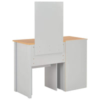 Dressing Table with Mirror and Stool Grey 104x45x131 cm Kings Warehouse 