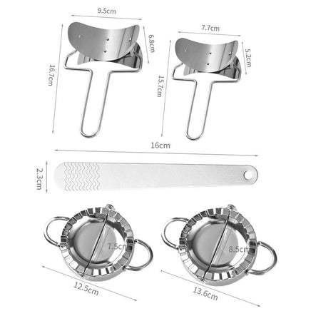 Dumpling Maker Set Stainless Steel Dough Press Making Mold Mould Tool AU Kings Warehouse 