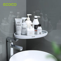 Ecoco Bathroom Corner Shower Shelf Corner Shower Caddy Shower Storage Organizer Wall Mounted for Bathroom, Kitchen, Toilet Grey Kings Warehouse 