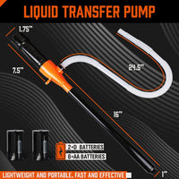 Electric Oil Extractor Pump, Battery Power Fluid Extractors for Water Fuel Oil Pumping with Flexible Hose Kings Warehouse 