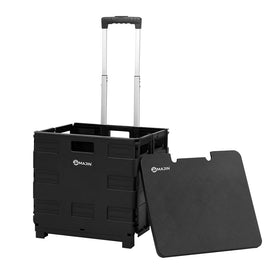 Emajin Foldable Shopping Cart Trolley Grocery Basket Rolling Wheel Portable 35KG Kings Warehouse 