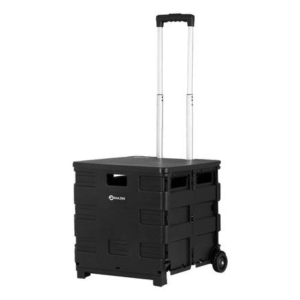 Emajin Foldable Shopping Cart Trolley Grocery Basket Rolling Wheel Portable 35KG Kings Warehouse 