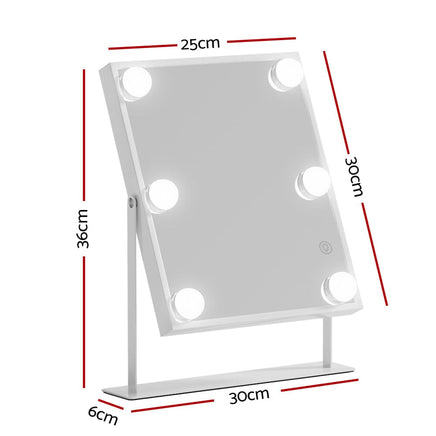 Embellir Bluetooth LED Makeup Mirror Mirrors Lighted Vanity Hollywood 25X30CM Kings Warehouse 