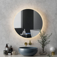 Embellir Bluetooth LED Wall Mirror With Light 60CM Bathroom Decor Round Mirrors Kings Warehouse 
