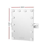 Embellir Hollywood Wall mirror Makeup Mirror With Light Vanity 12 LED Bulbs Makeup Mirrors Kings Warehouse 