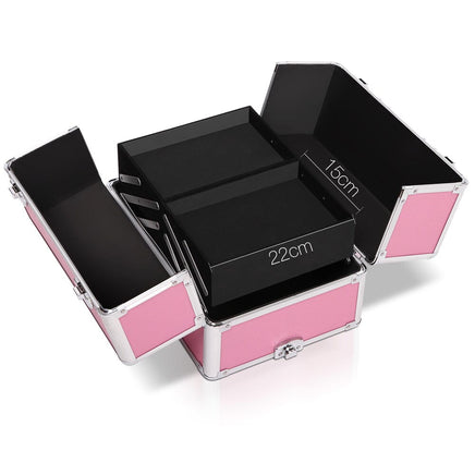 Embellir Makeup Case Beauty Cosmetic Organiser Travel Portable Box Troley Vanity KingsWarehouse 