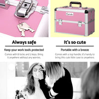 Embellir Makeup Case Beauty Cosmetic Organiser Travel Portable Box Troley Vanity KingsWarehouse 