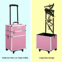 Embellir Makeup Case Beauty Cosmetic Organiser Travel Portable Box Troley Vanity KingsWarehouse 