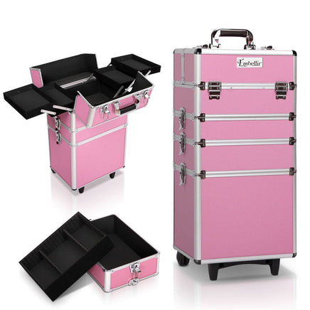 Embellir Makeup Case Beauty Cosmetic Organiser Travel Portable Box Troley Vanity KingsWarehouse 