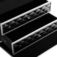 Embellir Portable Cosmetic Beauty Makeup Carry Case with Mirror - Diamond Black Kings Warehouse 