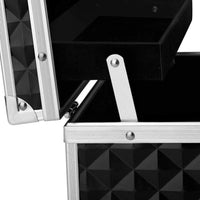 Embellir Portable Cosmetic Beauty Makeup Carry Case with Mirror - Diamond Black Kings Warehouse 