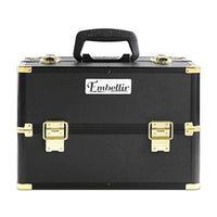 Embellir Portable Cosmetic Beauty Makeup Case - Black & Gold Kings Warehouse 
