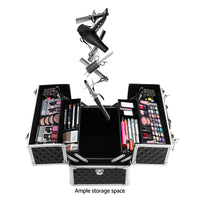 Embellir Portable Cosmetic Beauty Makeup Case - Diamond Black Kings Warehouse 