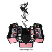 Embellir Portable Cosmetic Beauty Makeup Case - Diamond Pink Cosmetic Storage Kings Warehouse 