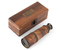 Embossed Leather 4 Draw - Spyglass Gift & Novelty KingsWarehouse 