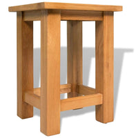End Table 27x24x37 cm Solid Oak Wood Kings Warehouse 