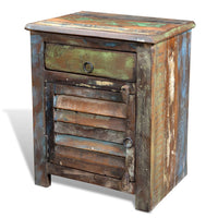 End Table with 1 Drawer 1 Door Reclaimed Wood FALSE Kings Warehouse 