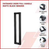 Entrance Door Pull Handle Matte Black 1800mm Kings Warehouse 