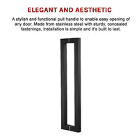 Entrance Door Pull Handle Matte Black 1800mm Kings Warehouse 