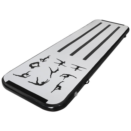 Everfit 3M Air Track Gymnastics Tumbling Mat Exercise Cheerleading Unique Black Kings Warehouse 