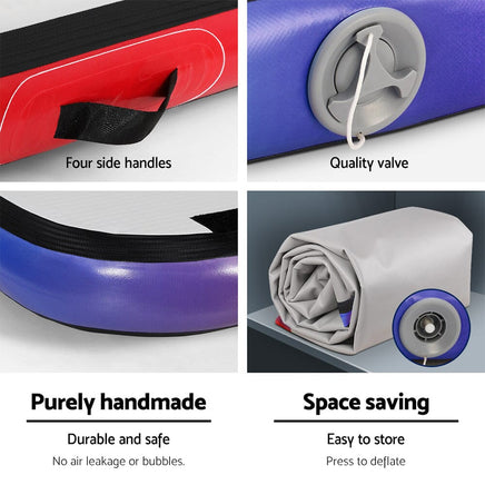 Everfit 3M Air Track Gymnastics Tumbling Mat Exercise Cheerleading Unique Style Kings Warehouse 