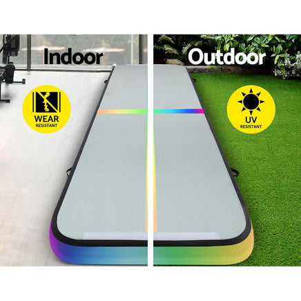 Everfit 4M Air Track Gymnastics Tumbling Exercise Mat Inflatable Mats 20CM Thick + Pump Kings Warehouse 